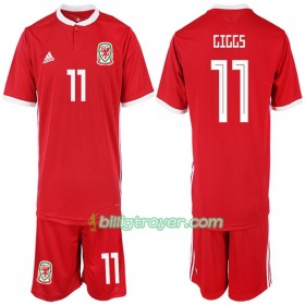 Billige Fotballdrakter Wales Giggi 11 Barn Hjemmedraktsett 2018/19 Kortermet